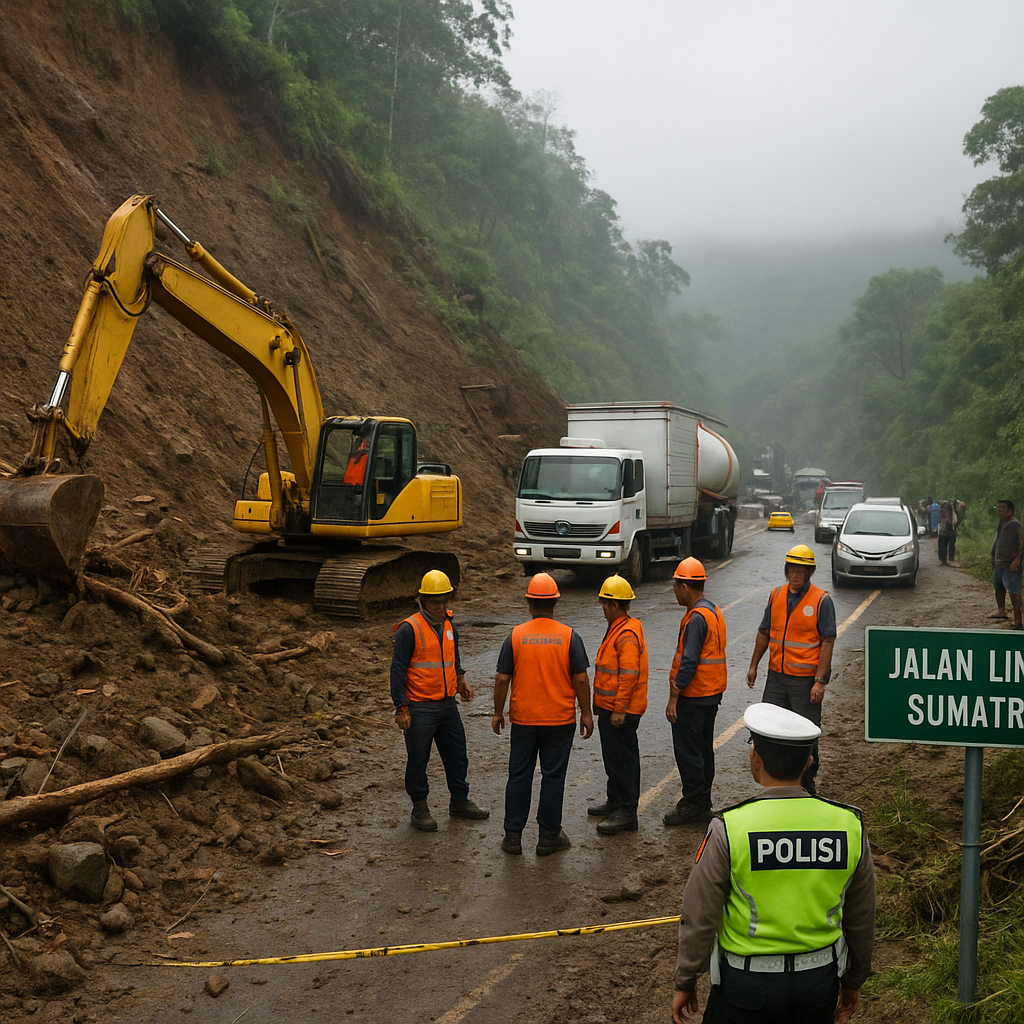Longsor Tutup Jalur Lintas Sumatra di Bengkulu, Arus Logistik Terganggu