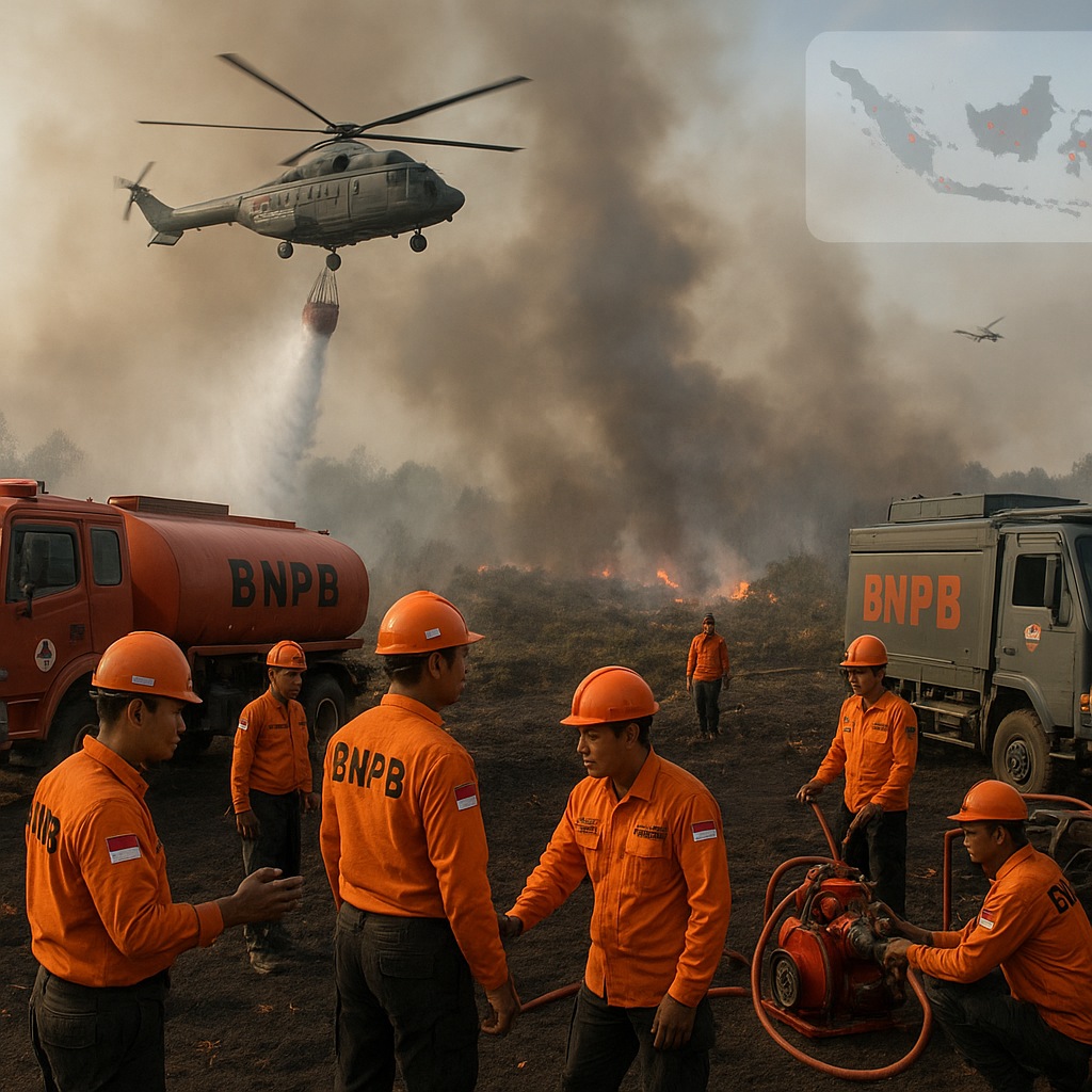 BNPB Perkuat Operasi Darat dan Udara di Enam Provinsi untuk Tangani Karhutla