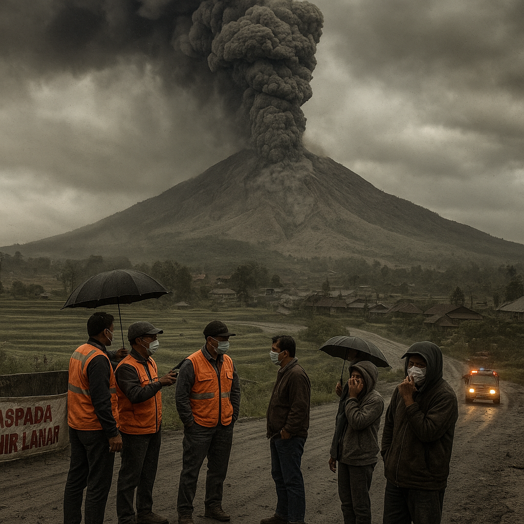 Sinabung Semburkan Abu 3.500 Meter, Warga Karo Diminta Waspadai Banjir Lahar