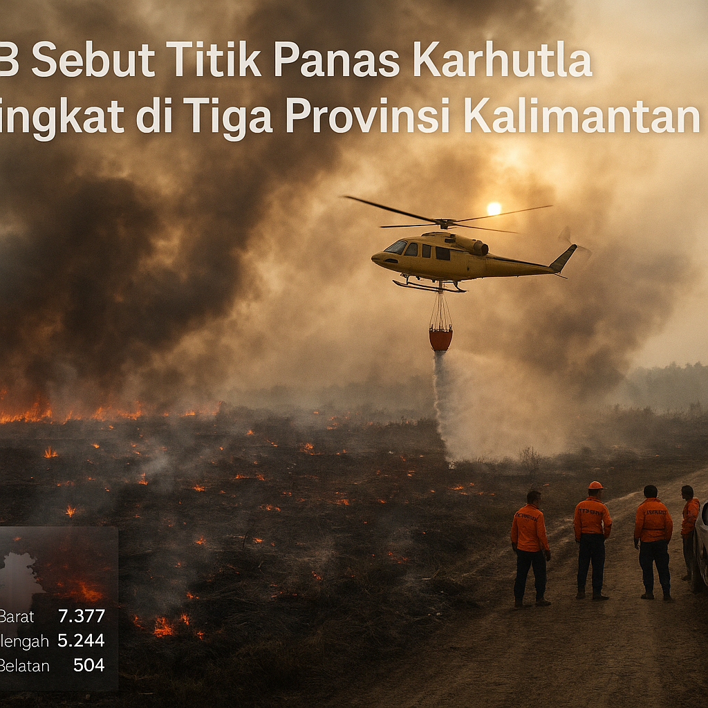 BNPB Sebut Titik Panas Karhutla Meningkat Di Tiga Provinsi Kalimantan