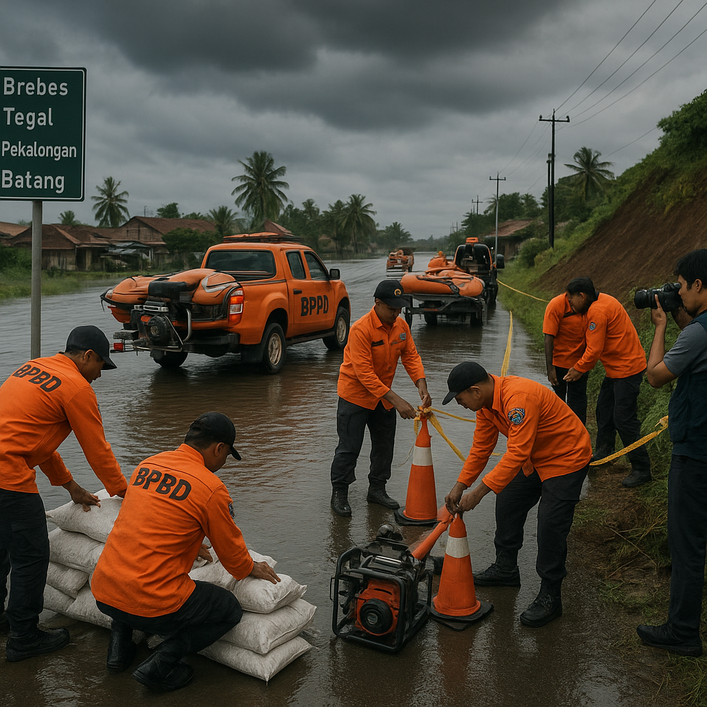 BPBD Jateng Siagakan Personel Antisipasi Banjir Rob dan Longsor di Jalur Pantura