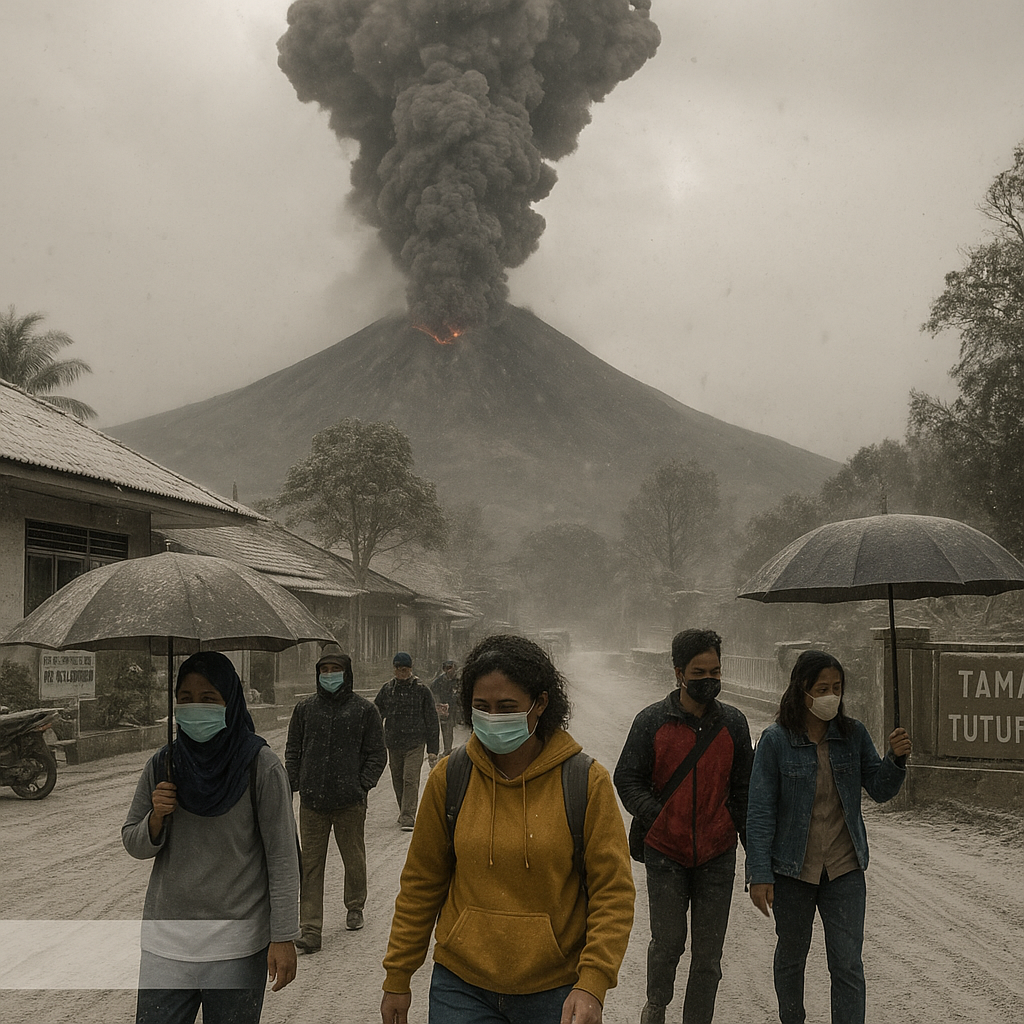 Kemarin, Gunung Sinabung Erupsi Hingga Penutupan Sementara 9 Taman Nasional
