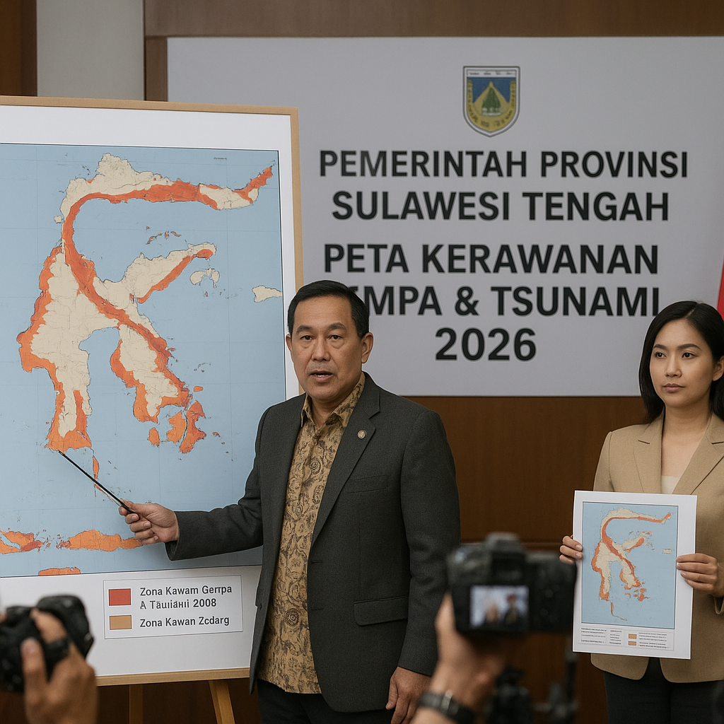 Pemerintah Provinsi Sulawesi Tengah Rilis Peta Kerawanan Bencana Gempa dan Tsunami 2026
