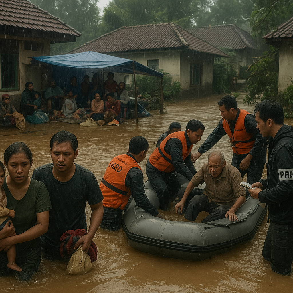 Banjir Bandang Terjang Tiga Kecamatan di Kabupaten Bandung Barat, Ratusan Warga Mengungsi