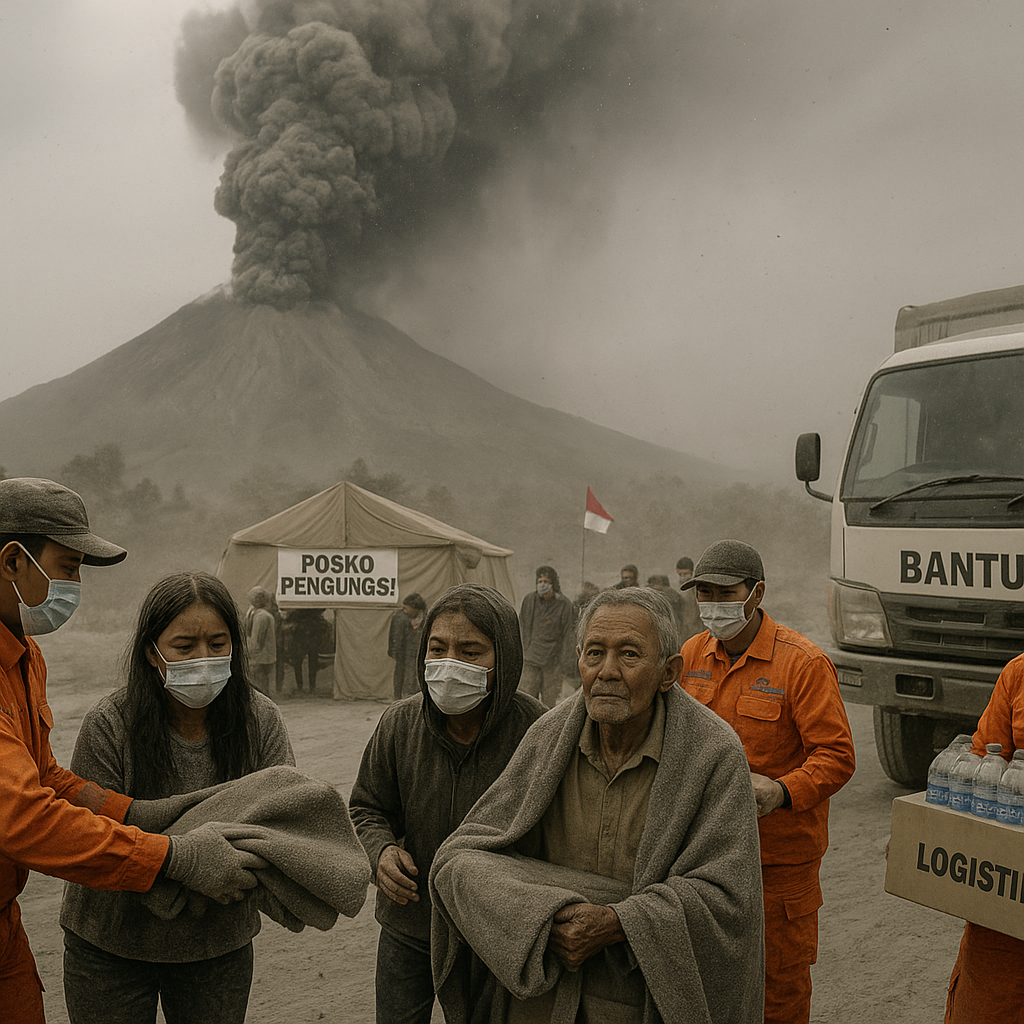 Status Gunung Sinabung Naik ke Level III, BPBD Sumut Catat Logistik Jadi Kebutuhan Mendesak Pengungsi