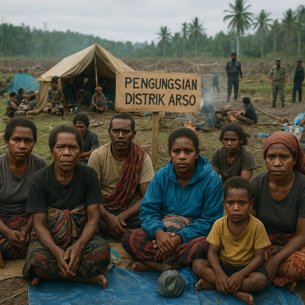 Ratusan Warga Mengungsi Akibat Konflik Lahan di Distrik Arso, Keerom Papua