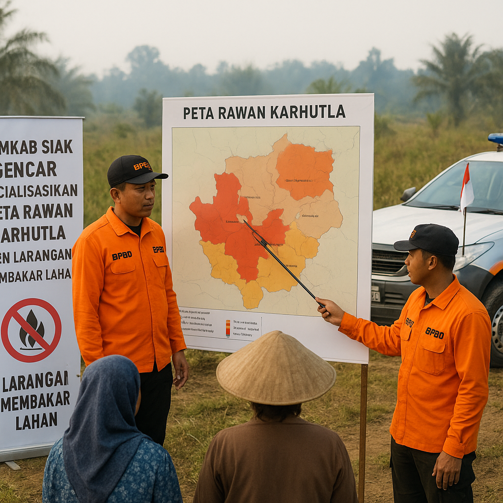 Pemkab Siak Gencar Sosialisasikan Peta Rawan Karhutla dan Larangan Membakar Lahan