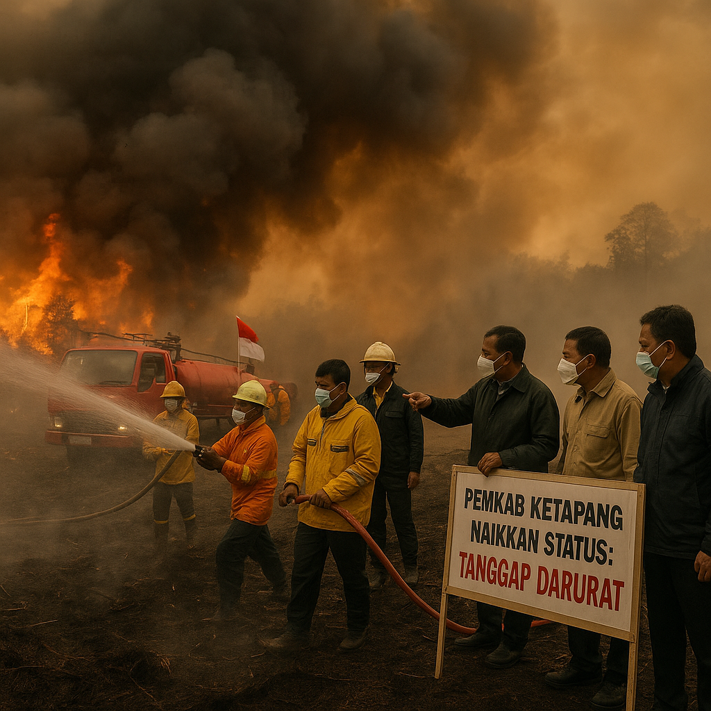 Api Ngamuk Karhutla Meluas, Pemkab Ketapang Naikan Status Darurat