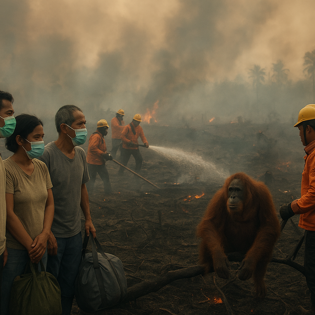 Karhutla Belum Reda: Titik Api Bertambah, Manusia hingga Orangutan Terdampak