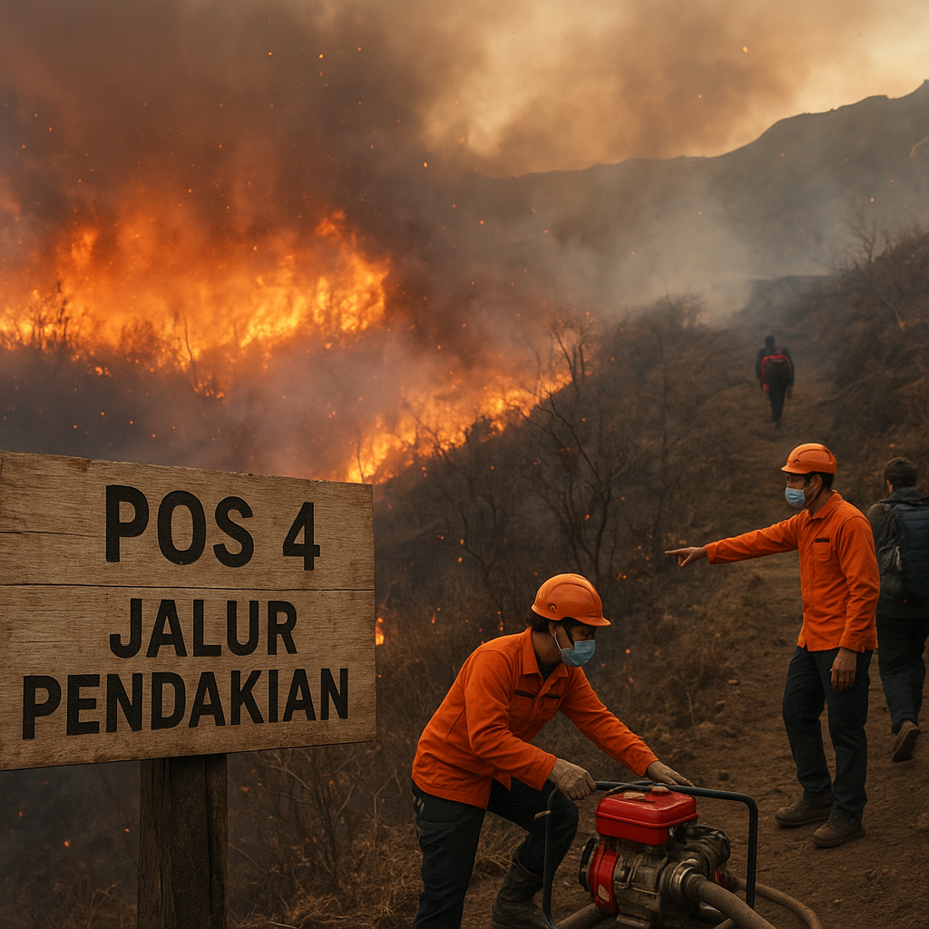 Semakin Tak Terkendali, Karhutla di Kawah Ijen Merambat ke Pos 4 Jalur Pendakian