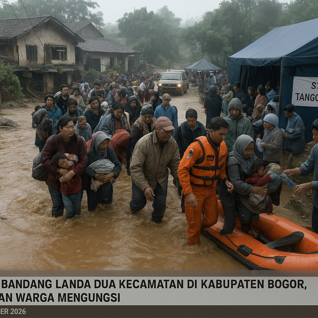 Banjir Bandang Landa Dua Kecamatan di Kabupaten Bogor, Ratusan Warga Mengungsi