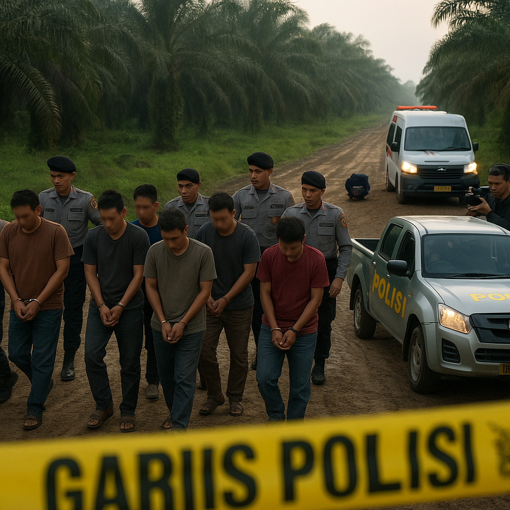 9 Tersangka Penyerangan Warga di Rokan Hulu Ditangkap, Diduga Dibayar Rp300 Ribu per Orang
