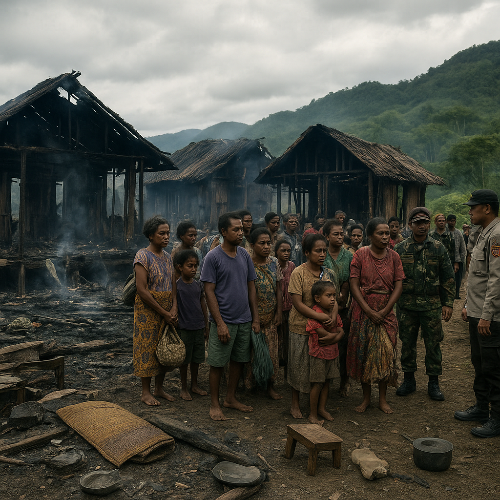 KKB Bakar Tiga Rumah Warga di Distrik Ilaga, Puncak Papua Tengah
