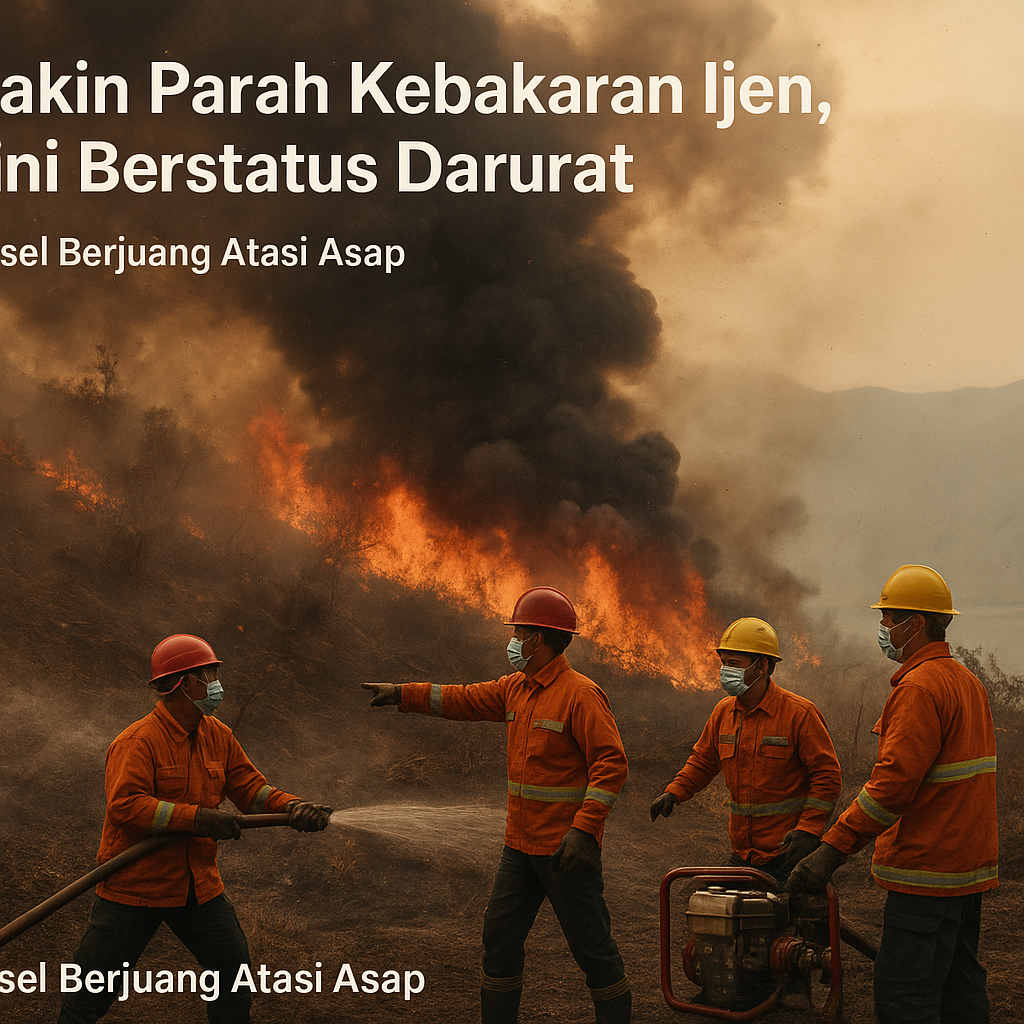 Makin Parah Kebakaran Ijen, Kini Berstatus Darurat. Kalsel Berjuang Atasi Asap