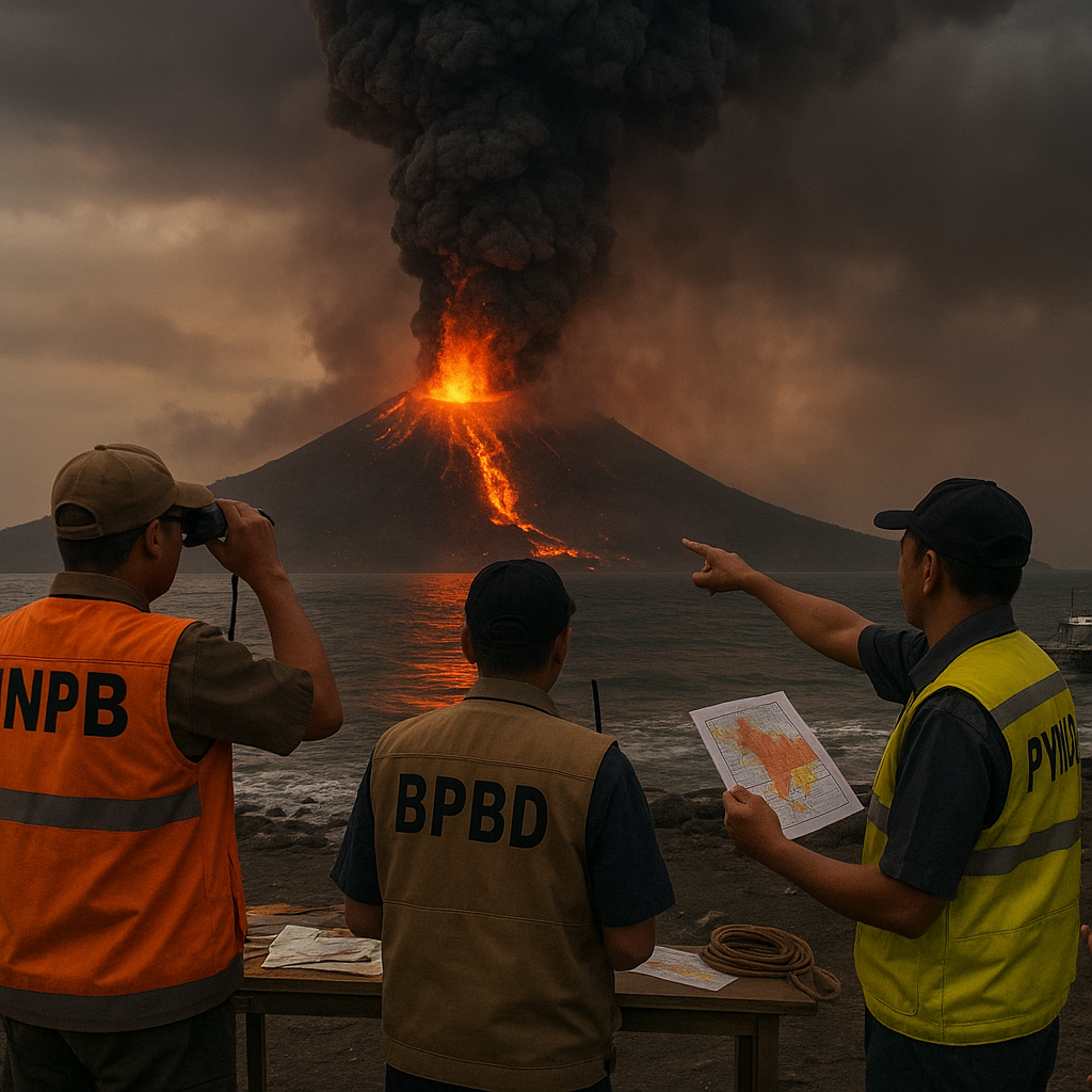 Erupsi Gunung Anak Krakatau Terjadi Berjam-Jam, BNPB Imbau Masyarakat Waspada