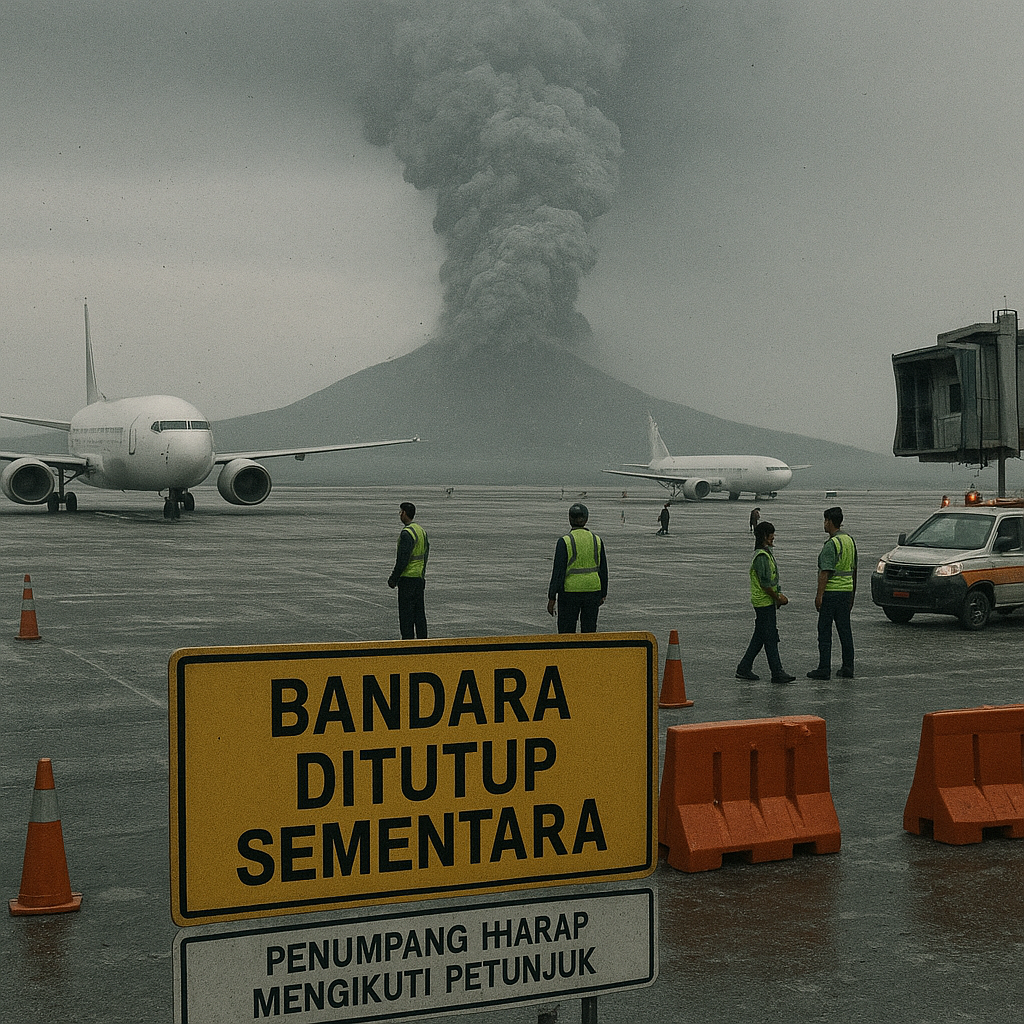 BMKG: Sebaran Abu Anak Krakatau Sangat Luas, 4 Bandara Ditutup Sementara