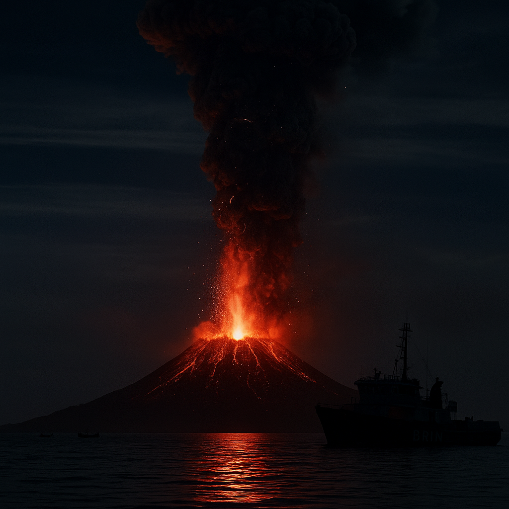 Anak Krakatau Erupsi Menerus, BRIN Nilai Kolom Letusan Diduga Capai Tropopause