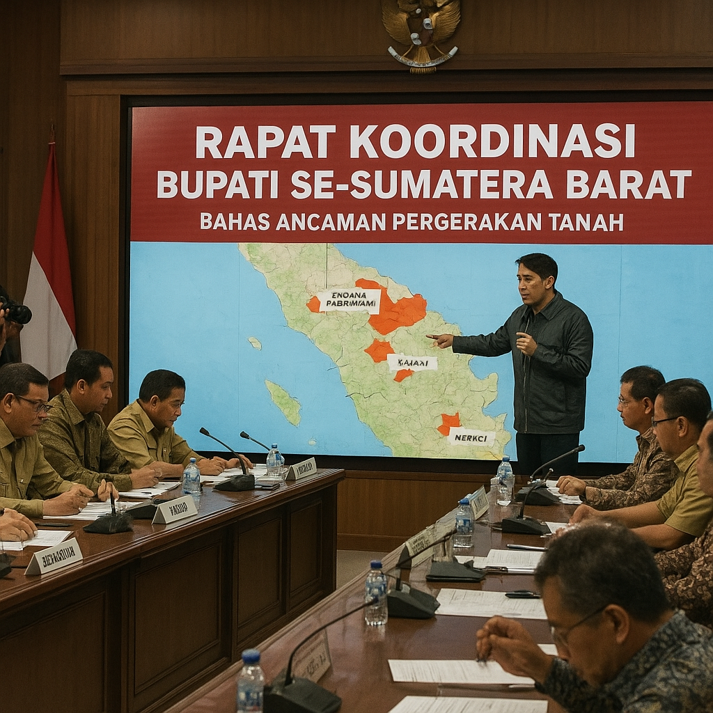 Rapat Koordinasi Bupati se-Sumatera Barat Bahas Ancaman Pergerakan Tanah