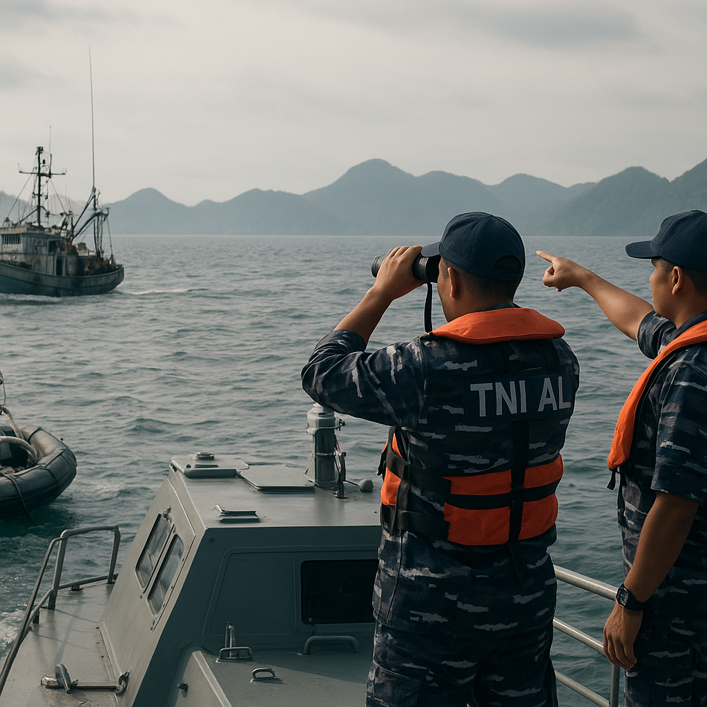 TNI AL Tingkatkan Patroli di Perairan Kepulauan Anambas Usai Temukan Aktivitas Pencurian Ikan dan Pelintiran Batas