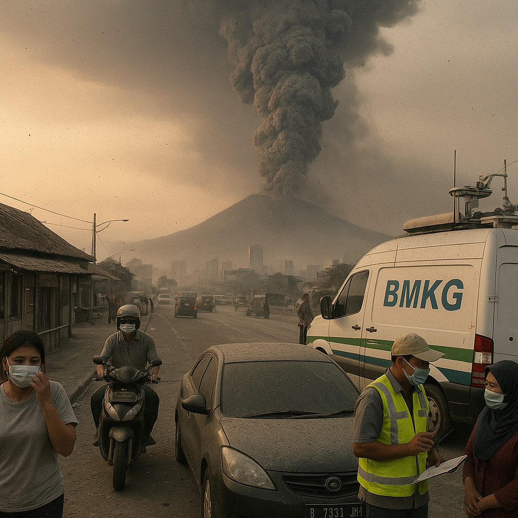 Erupsi Gunung Anak Krakatau, Warga Jakarta Diimbau Waspadai Sebaran Abu Vulkanik