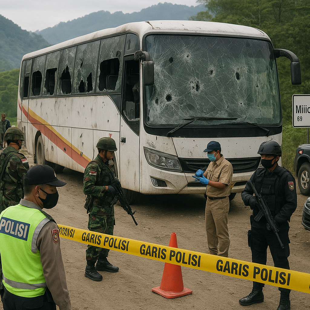Penyerang Bus Freeport: Polisi Selidiki Kelompok Penyerang Bus Freeport