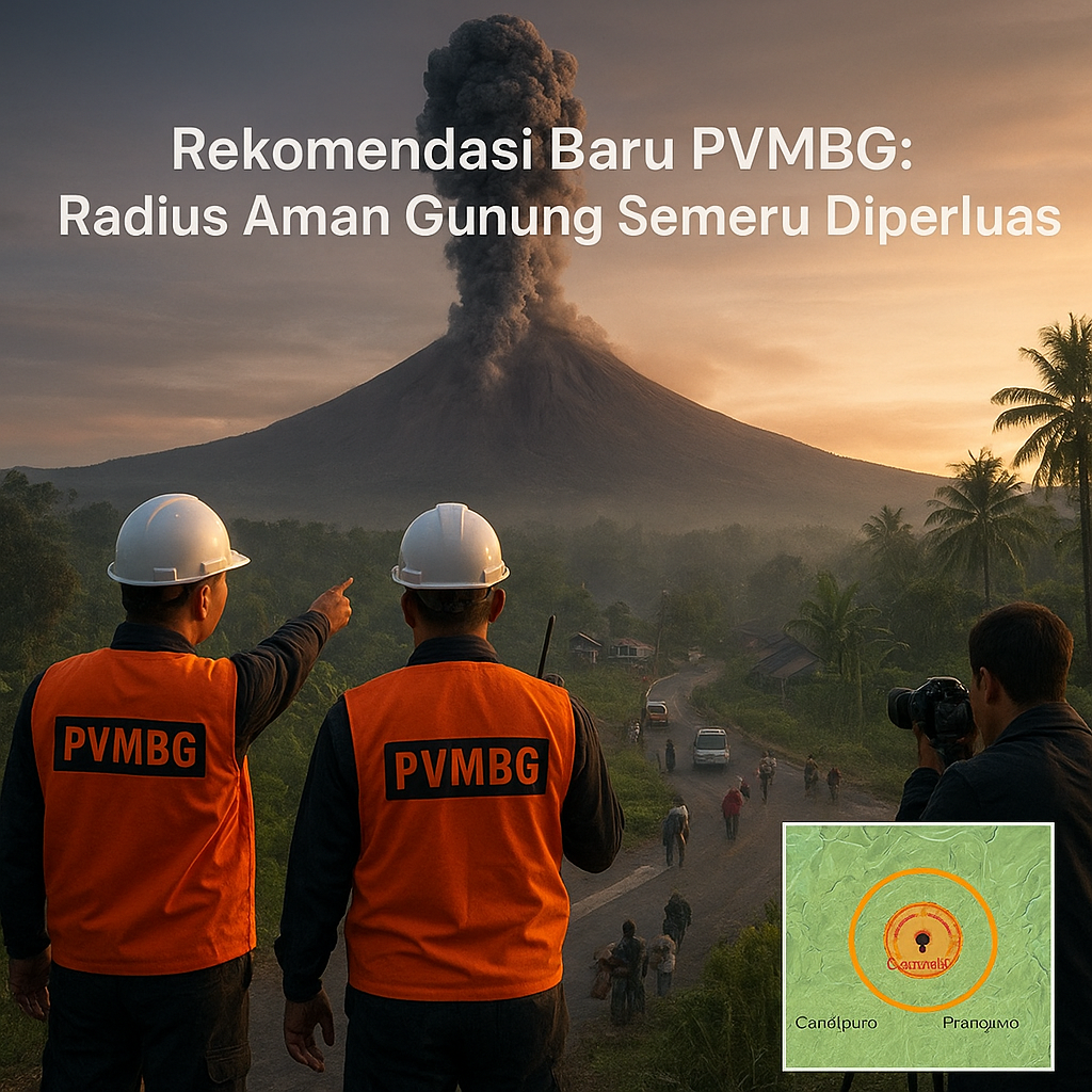 Rekomendasi Baru PVMBG: Radius Aman Gunung Semeru Diperluas