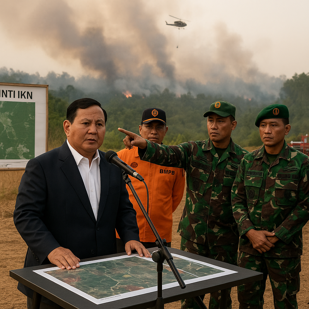 Prabowo Ingatkan Kebakaran Hutan Jangan Sampai ke Zona Inti IKN