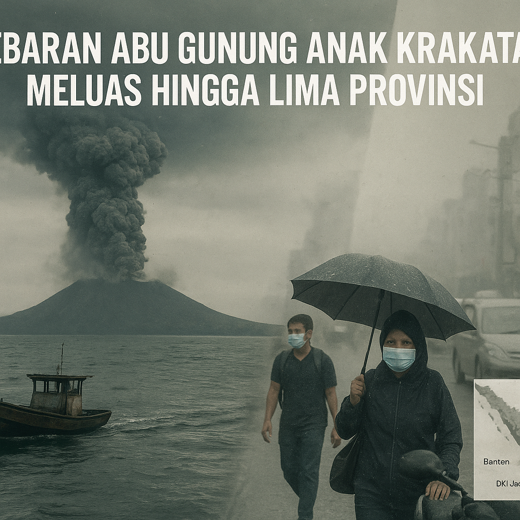 Sebaran Abu Gunung Anak Krakatau Meluas Hingga Lima Provinsi