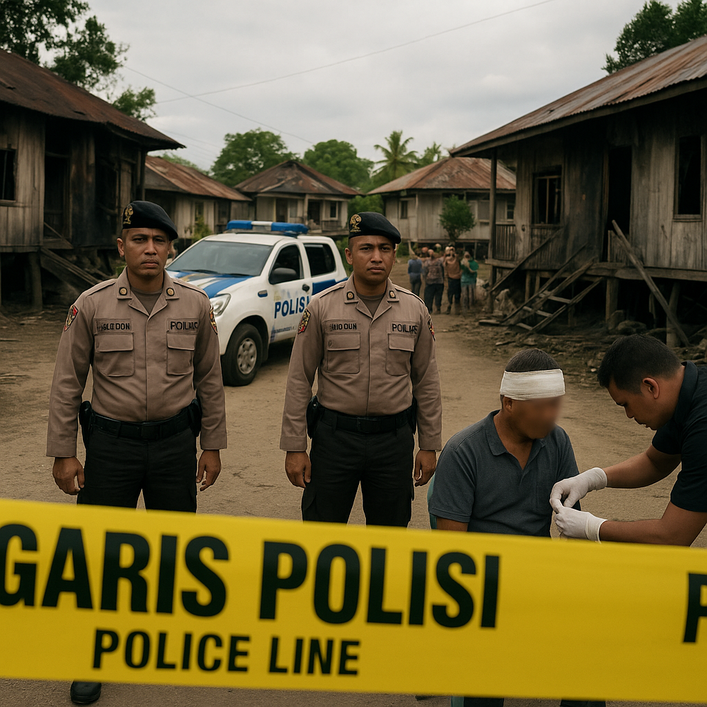 Polda Maluku Amankan Lokasi Pasca Bentrok Antarwarga di Desa Waipia, Pulau Seram, Terkait Sengketa Batas Dusun