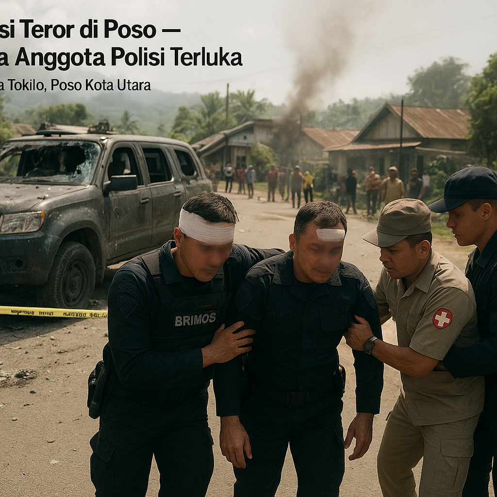 Aksi Teror di Poso, Dua Anggota Polisi Terluka Akibat Ledakan