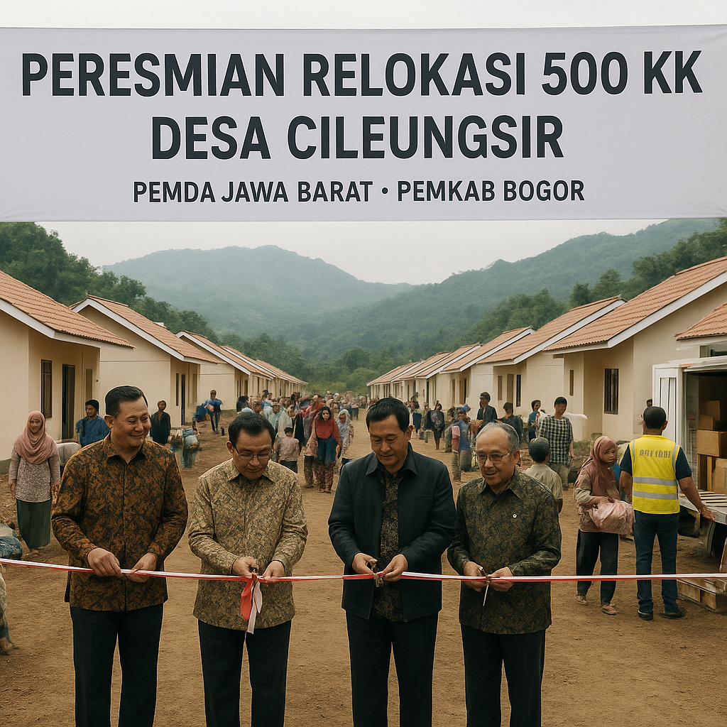 Pemda Jawa Barat Resmikan Relokasi 500 KK dari Kawasan Rawan Longsor di Bogor