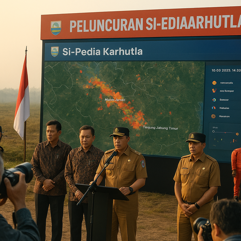 Pemprov Jambi Luncurkan Sistem Pemantauan Digital Kebakaran Hutan dan Lahan untuk Deteksi Dini Titik Api di Lahan Gambut