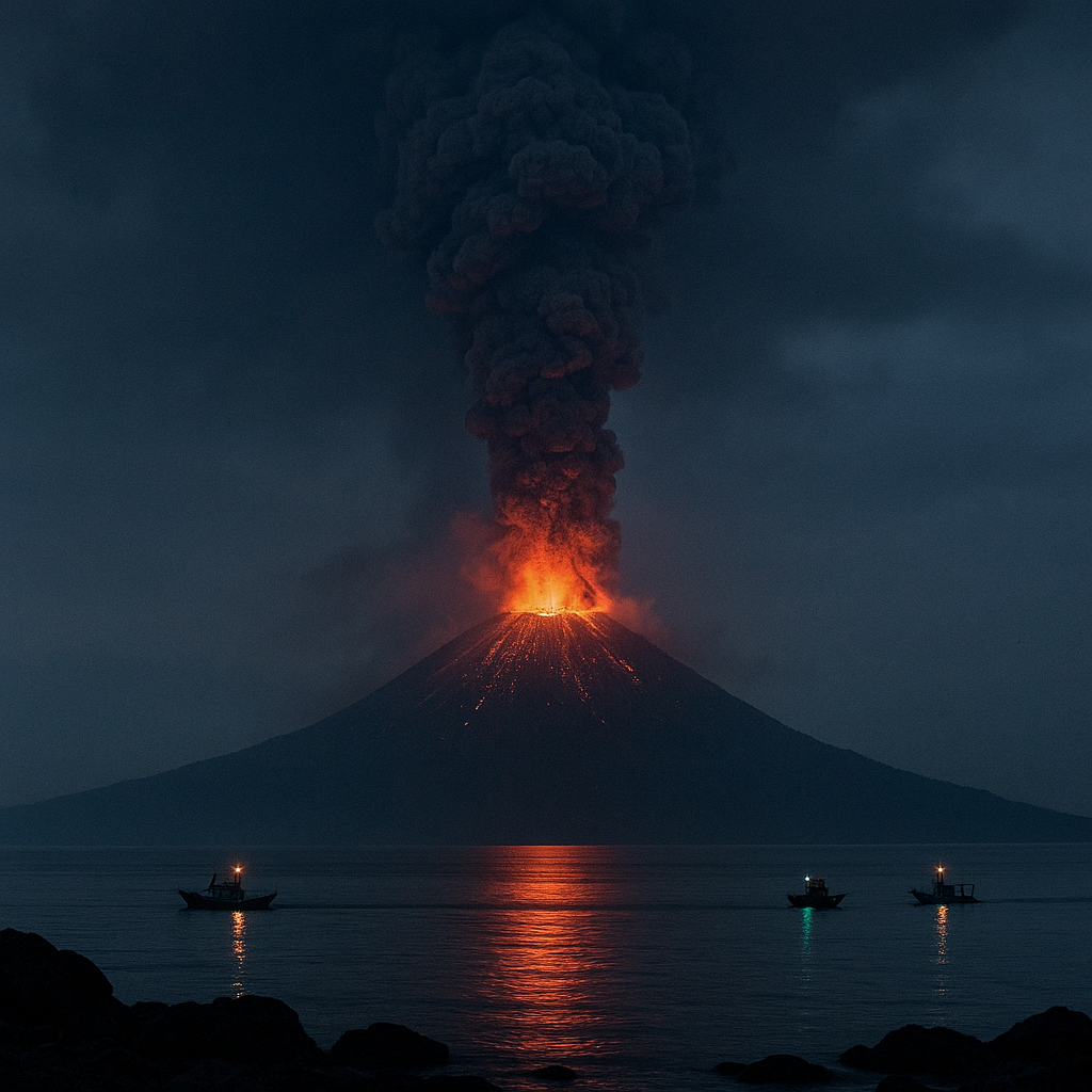 Gunung Anak Krakatau Kembali Erupsi Rabu Dini Hari, Status Masih Siaga