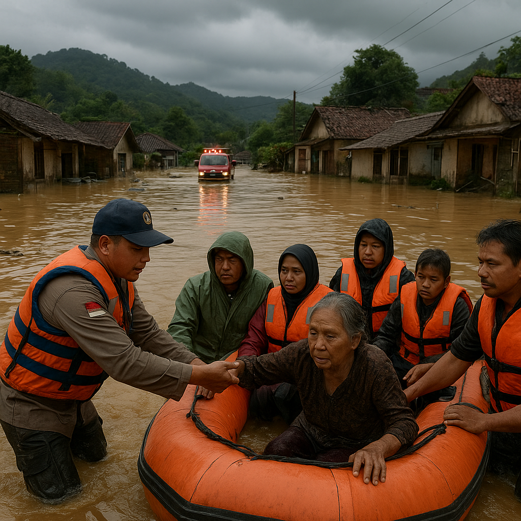 Banjir Bandang Terjang Kabupaten Sukabumi, 12 Kecamatan Terendam