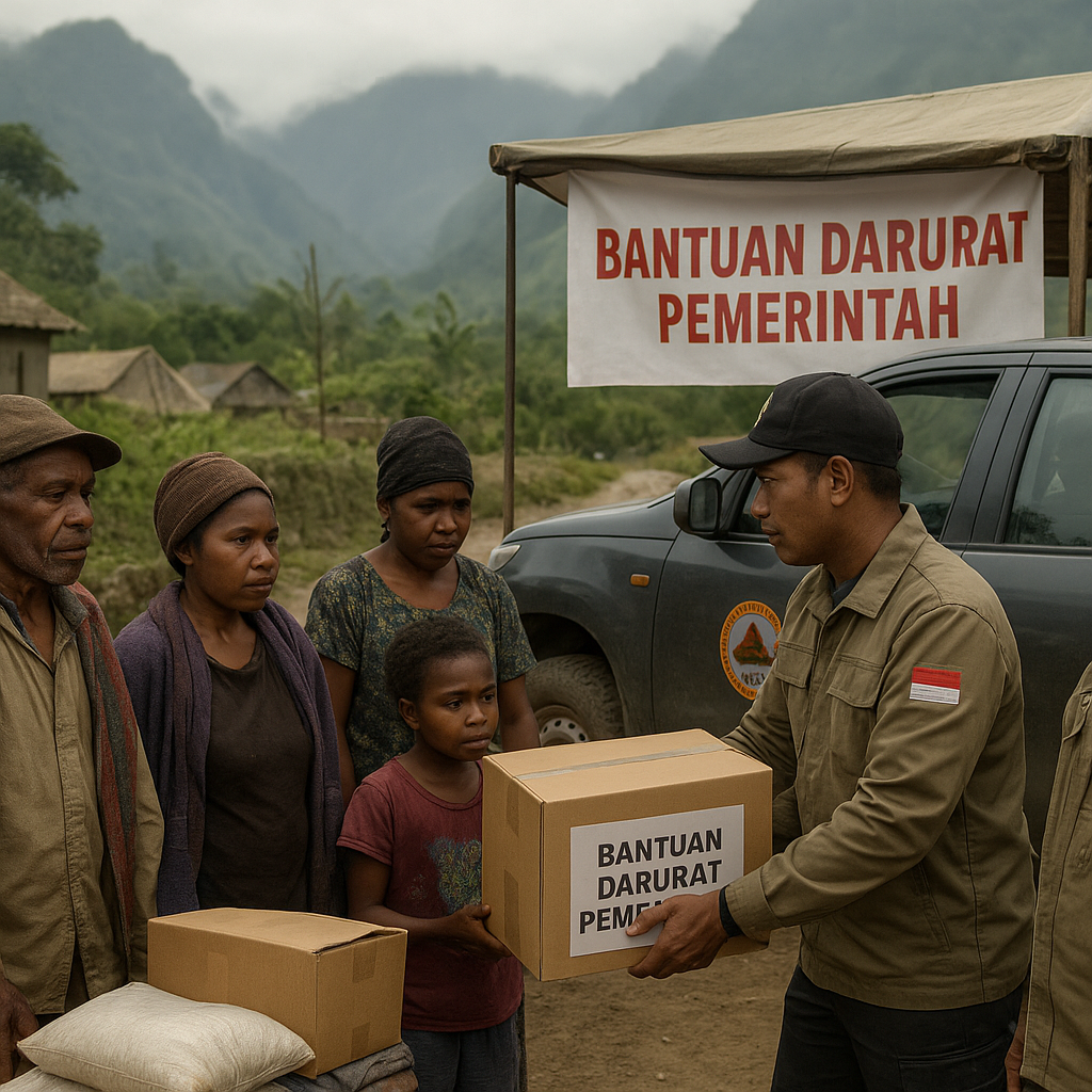 Pemerintah Salurkan Bantuan Darurat Pascakonflik Sosial di Jayawijaya