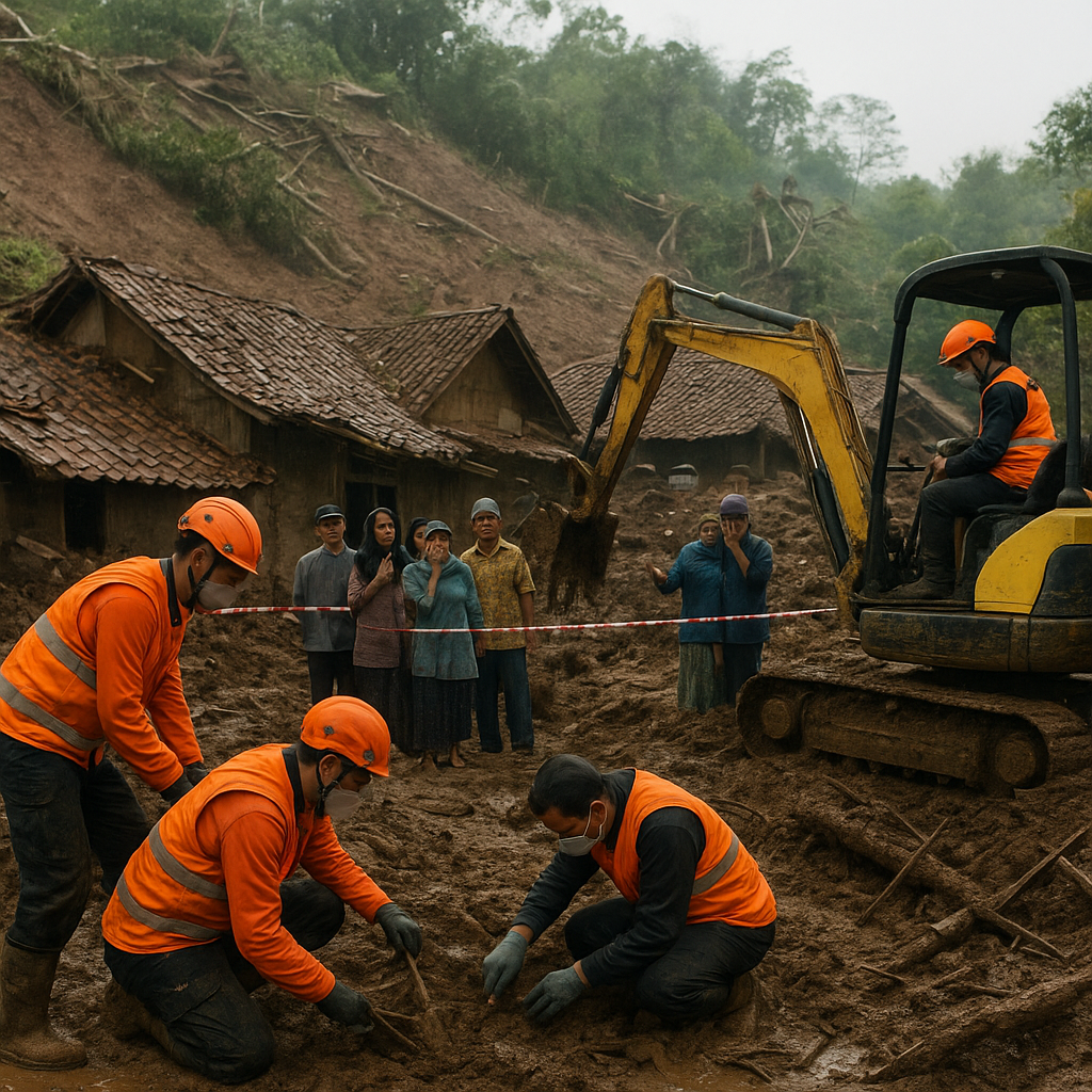 Longsor di Kabupaten Banjarnegara Timbun Pemukiman, 8 Orang Hilang