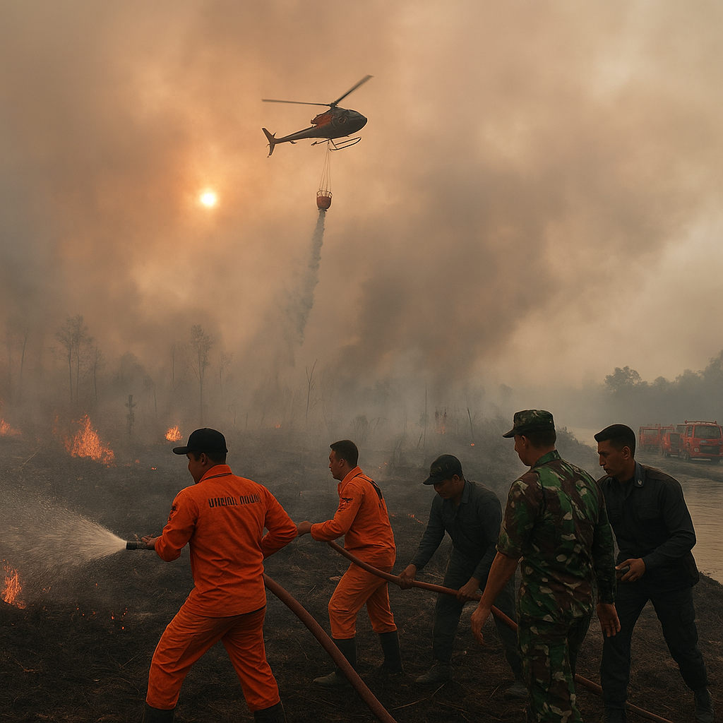 Kebakaran Hutan dan Lahan di Riau Meluas, 500 Hektar Terbakar