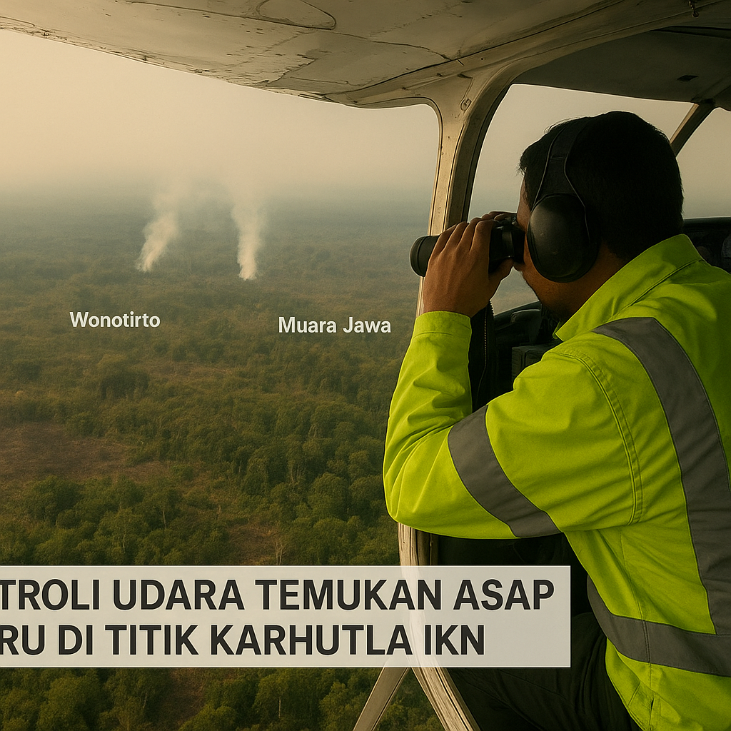 Patroli Udara Temukan Asap Baru di Titik Karhutla IKN
