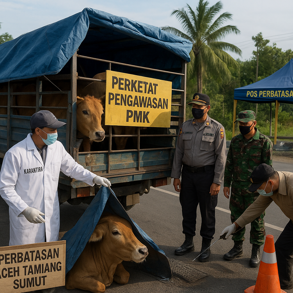 Pemkab Aceh Tamiang Perketat Pengawasan Perbatasan Cegah Penyebaran PMK