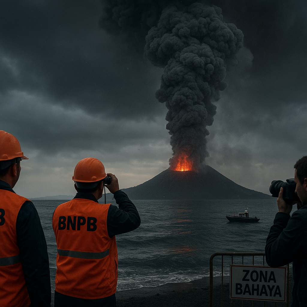 BNPB Tegaskan Anak Krakatau Masih Siaga, Ancaman Erupsi Lanjutan Mengintai