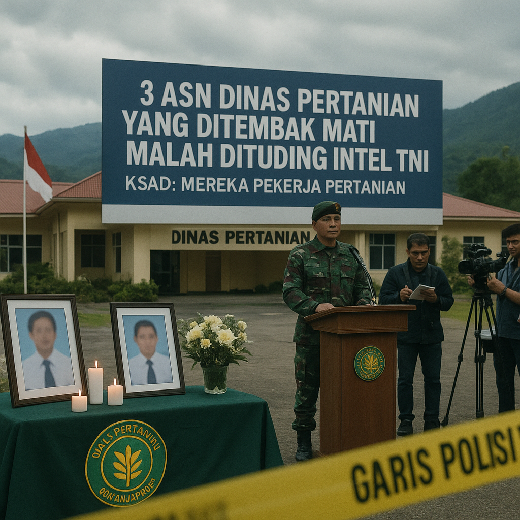 3 ASN Dinas Pertanian yang Ditembak Mati Malah Dituding Intel TNI, KSAD: Mereka Pekerja Pertanian