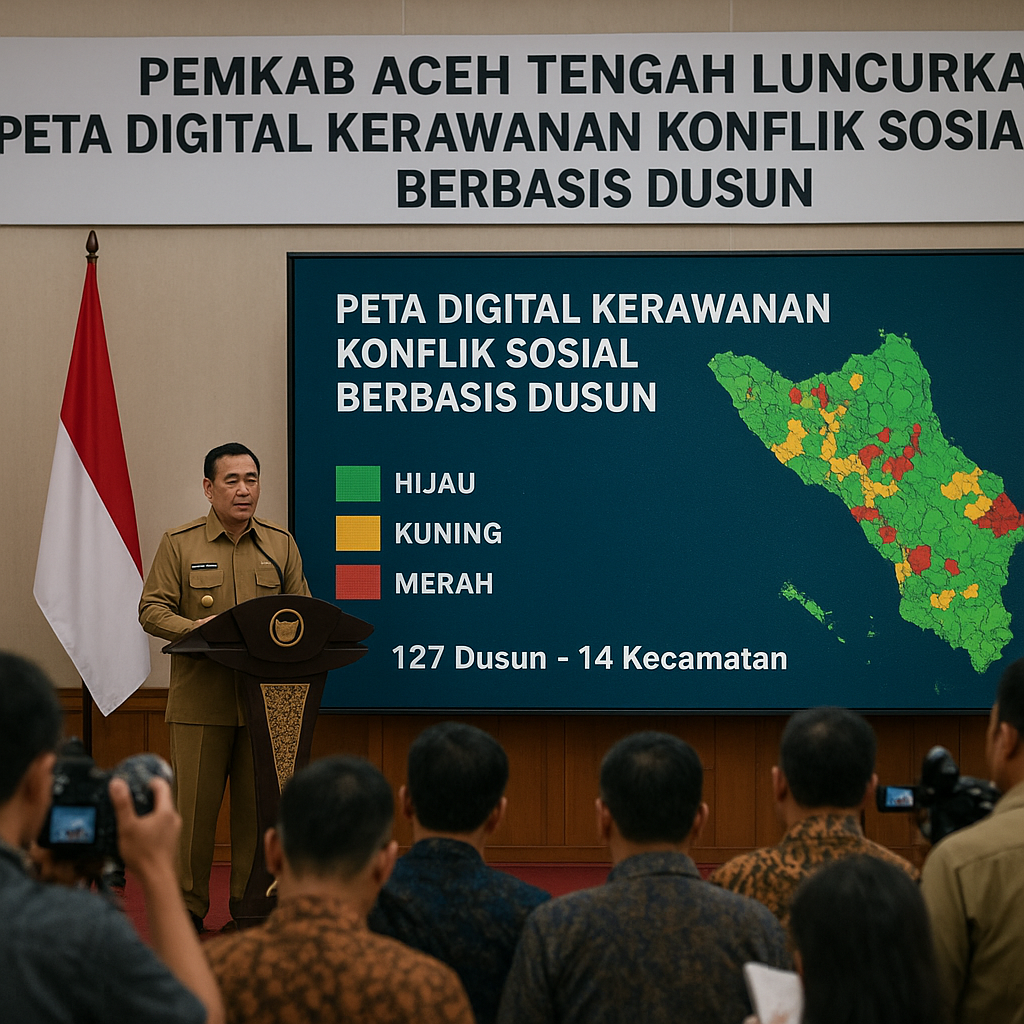 Pemkab Aceh Tengah Luncurkan Peta Digital Kerawanan Konflik Sosial Berbasis Dusun