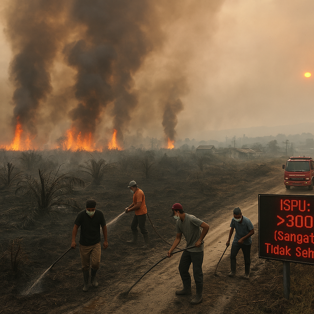 Kebakaran Hutan di Konsesi Perkebunan Riau Meluas, Asap Selimuti Tiga Provinsi