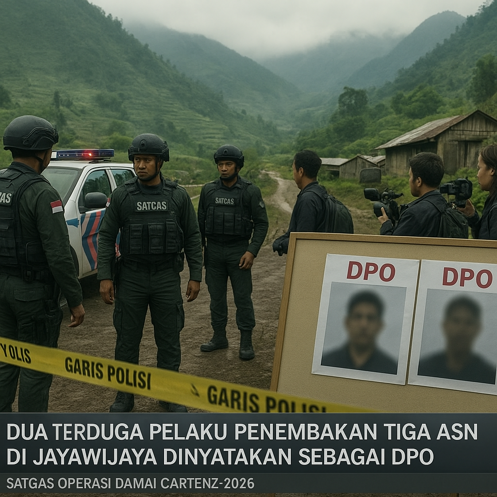 Dua Terduga Pelaku Penembakan Tiga ASN Di Jayawijaya Dinyatakan Sebagai DPO