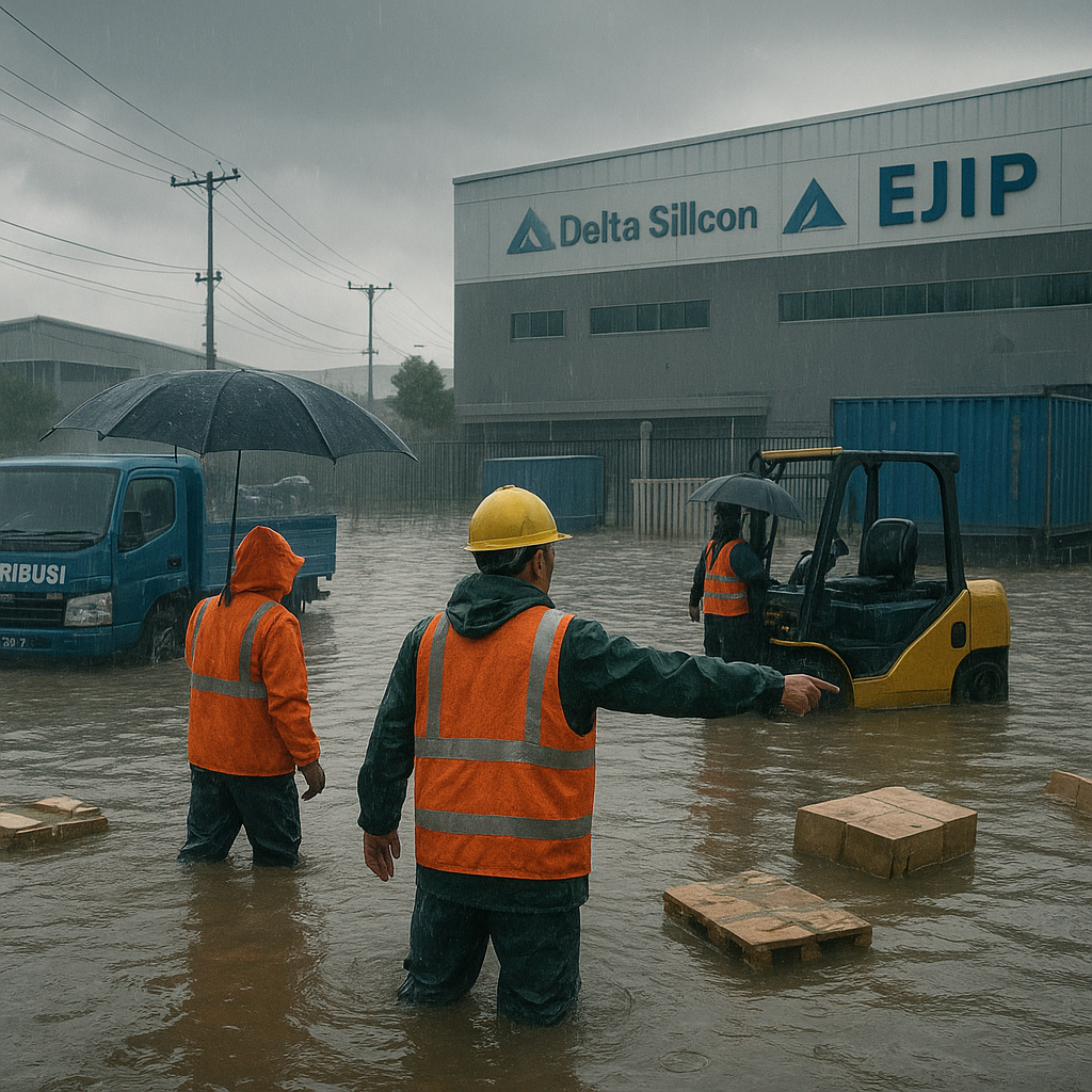 Kawasan Industri di Cikarang Terendam Banjir, Aktivitas Terhambat