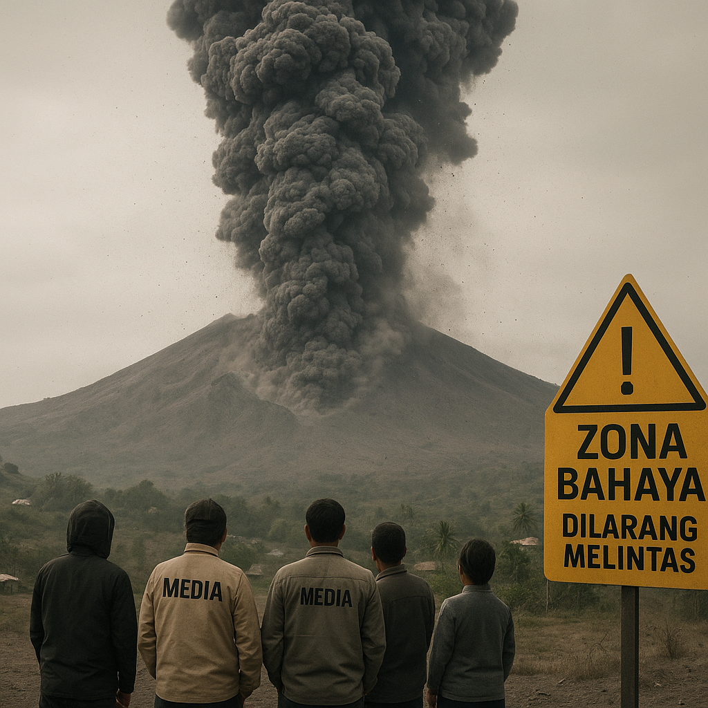Gunung Ili Lewotolok Kembali Erupsi, Kolom Abu Capai 200 Meter