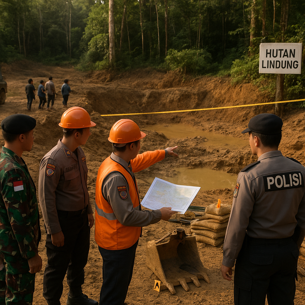 Penertiban Tambang Ilegal di Konawe Utara Dikawal TNI-Polri