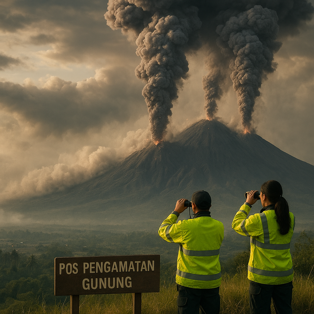 Gunung Semeru Erupsi Tiga Kali dengan Tinggi Letusan hingga 1.000 Meter