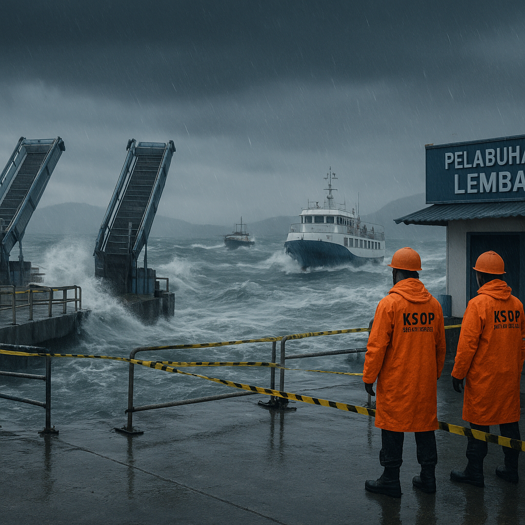 Angin Kencang dan Gelombang Tinggi, Pelayaran di Selat Lombok Dihentikan Sementara