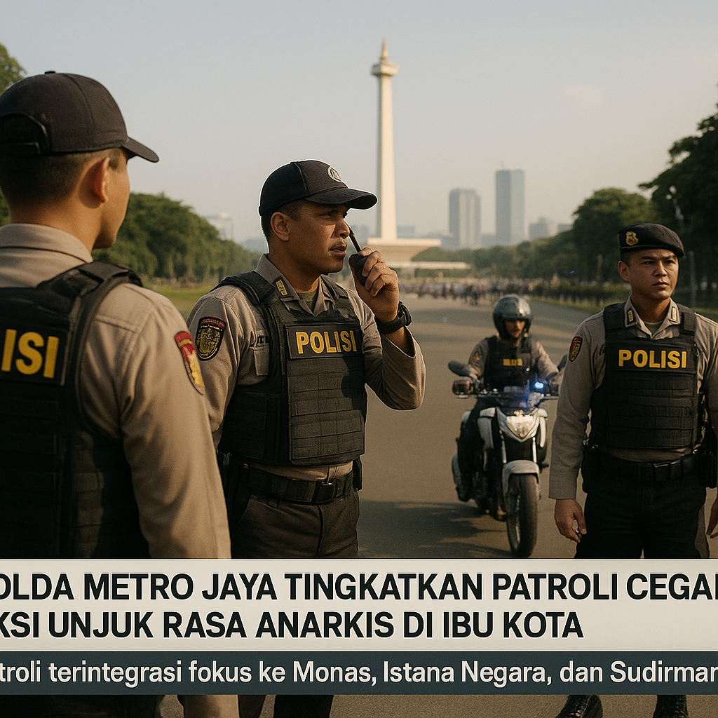 Polda Metro Jaya Tingkatkan Patroli Cegah Aksi Unjuk Rasa Anarkis di Ibu Kota
